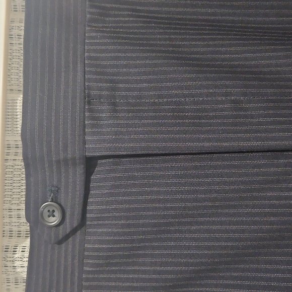 Black Pin Stripe Joseph & Feiss Men's Suit Wool Size 54 Reg / 52 Inch Waist - Picture 12 of 14